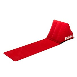 CKB LTD® Red Chill Out Portable Travel Inflatable Lounger with Wedge Shape Back Cushion - Perfect for Camping and Festivals (Red)