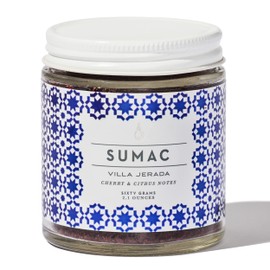 Villa Jerada - Coarse Sumac – Premium Turkish Seasoning with Bright Cherry & Citrus Notes – Tangy, Lemony Alternative to Pepper – 2.1 oz Glass Jar (SUMAC - 1 JAR)