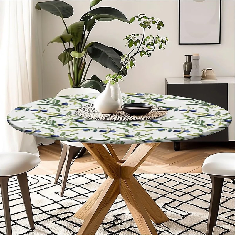 artslion Outdoor Round Tablecloth with Elastic Band 44In-110cm Elastic Garden