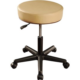 MASTER HEALTH PRODUCT Massage Pneumatic Rolling Stool, Heavy Duty Massage Stool with Wheels, Adjustable Height Round Swivel Stool with Pu Leather for Beauty Salon, Spa