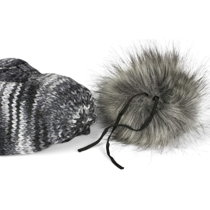 styleBREAKER Unisex Knitted Bobble Hat Colourful Patterned with Alpaca Content