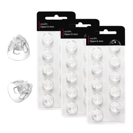 (Open Vent 6mm) Hearing Aid Domes for Oticon Minifit, Oticon Ear Caps Replacements Parts Accessories Domes for Oticon Hearing Aid Supplies Cleaning Kits(30 Pcs)