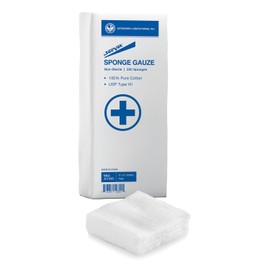 JorVet Premium 3" x 3" Cotton Sponge Gauze Pads | High Absorbency, USP Grade Sponges for First Aid | Gentle Wound Care Sponges for Veterinary Use | Trusted by Pros & Made for Comfort | 200 Count