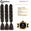 24 Inch Braids Extensions, Jumbo Braids, Synthetic Hair, 3 Bundles,