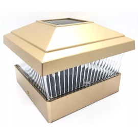 RELIGHTABLE 6 Copper Color Outdoor Garden 5"X5" Solar LED Post Deck Cap Square Fence
