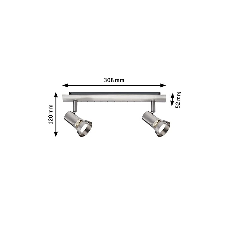 Paulmann 66699 Spotlight Teja max 2x10W GU10 Nickel 230V Metal,