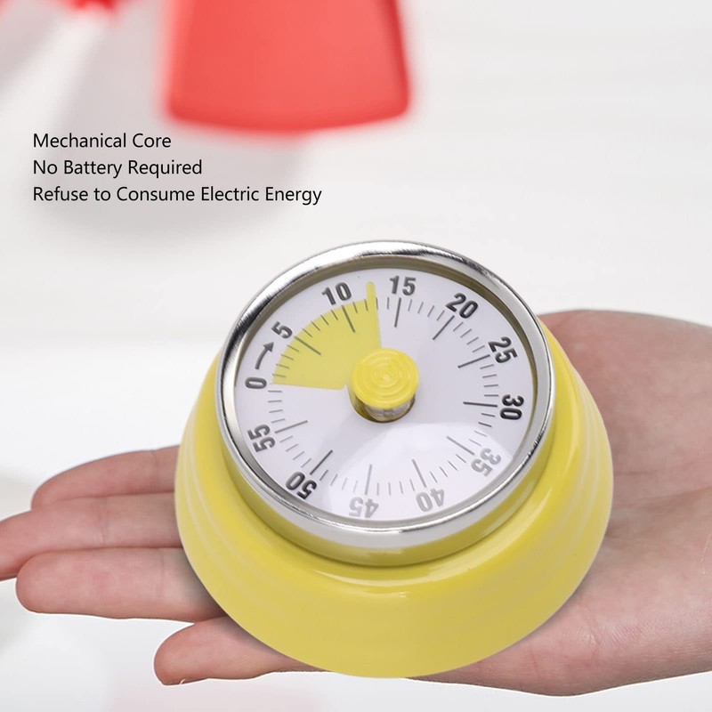 Home Timer, Extensive Use Visual Timer for Kitchen (Pale Yellow)