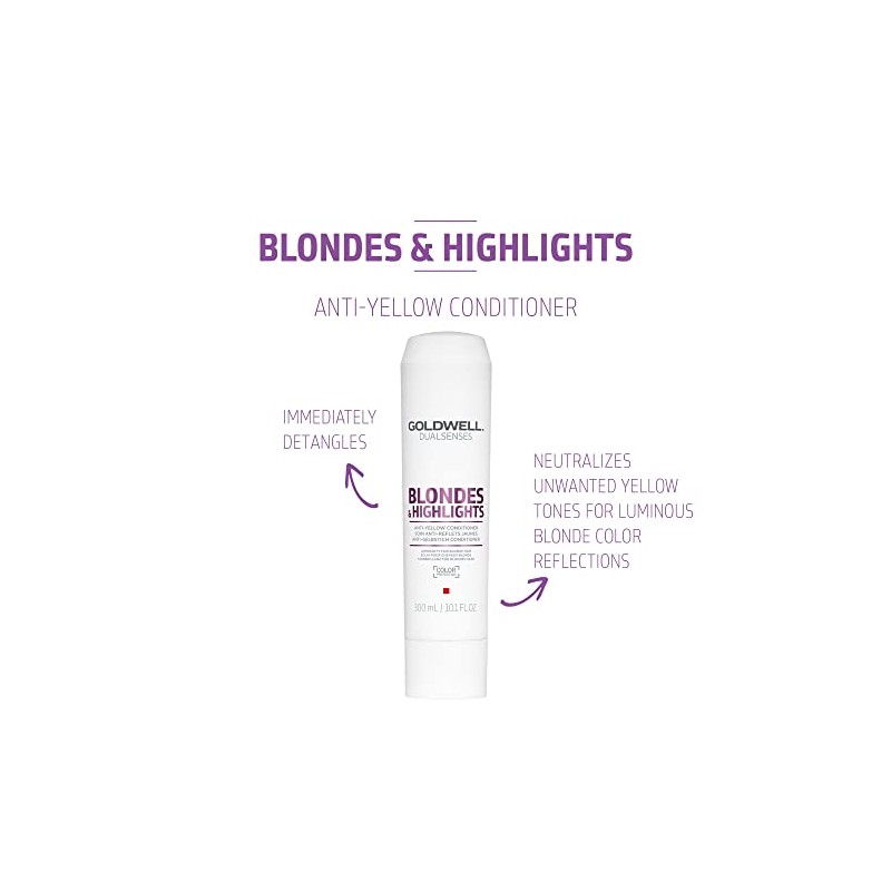 Goldwell Dualsenses Blondes and Highlights Anti-Brassiness Conditioner for Unisex, 10.1