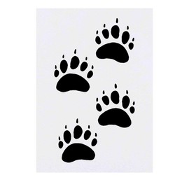 'Bear Prints' Temporary Tattoo - Water Resistant, Skin-Safe, Non-Toxic Transfer (TO00037632)