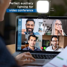 ORDRO Video Conference Lighting Kit, 2700K-6500K Dimmable, CRI 95+, 96 LED Beads Light with Clip for Conferencing Video Camera Lights w 3 Cold Shoe for Filming Remote Working Zoom Call Live Streaming