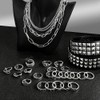 Juego de 31 piezas de disfraz punk para mujer, disfraz