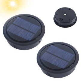HUIKUANGEU Solarleuchten Ersatz,2 Stück Wasserdicht Solar Ersatzdeckel 10.5cm,Solarlampen Ersatz,Solarpanel Laterne Deckel,Ersatz Solarmodul für Gartenleuchten,für Solarlampen Laterne Deckel Garten