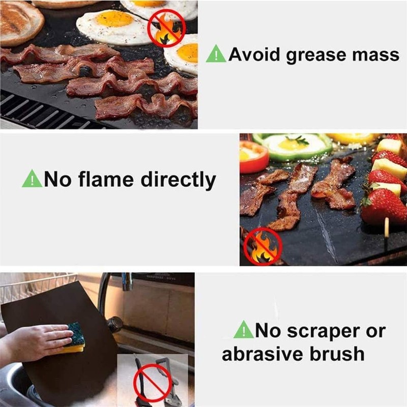 BBQ Grill Mat Set of (5+1), Non Stick Baking Mats,