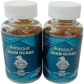 Miracle Nutritional Products 2 X Germ Guard Vitamin - Immune Support in A Soothing Menthol Base - 45 Gummies
