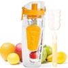 Fruit Infuser Water Bottle Anti Slip Grip Flip Top Lid
