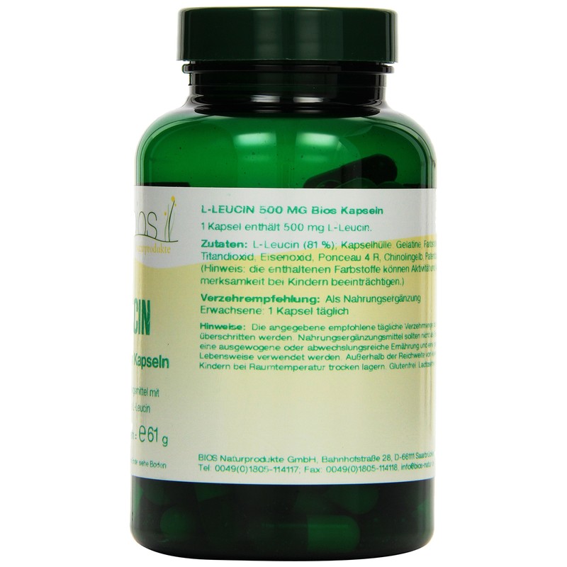 Bios L-Leucin 500 mg, 100 Kapseln, 1er Pack (1 x
