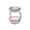 Simple Houseware 2-Tier Countertop Fruit Basket Bowl Storage, Bronze