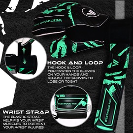 WESTWOOD FOX Fingersave Football Goalkeeper Gloves for Children Youth Awakening Palm to DumboLatex 4+3 mm Wrist (Black/Cyan, Size 6, Suitable for Children from 8 to 10 Years)