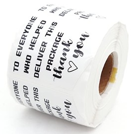 Muminglong 1.5 Inch to Everyone Who Helped Deliver This Package Thank You Sticker,Mail Carrier Sticker,Happy Mail for The Postman, Mail Man,Thank You Sticker,Packaging Sticker, 500 PCS