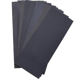 WitBicg Abrasive Dry Wet Waterproof Sandpaper Sheets Assorted Grit of 400/600/ 800/1000/ 1200/1500 for Furniture, Hobbies and Home Improvement, 12 Sheets (9 x 3.6 Inch)