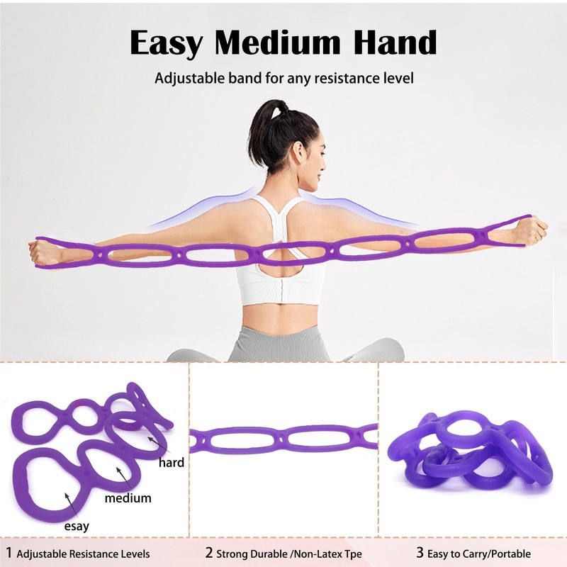 7 Ring Adjustable Loop Resistance Bands for Working Out Walk