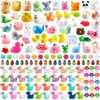 DIYDEC Pack of 150 Mini Resin Animals, Mini Figures Colourful