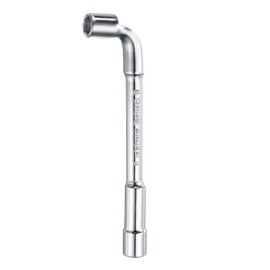 HARFINGTON L Shaped Angled Hex Socket Wrench 8mm High Carbon Steel Double Ended Metric 6 Point Tubular Socket Spanner for General Repairing, Pipeline, Bicycle Car Maintenance