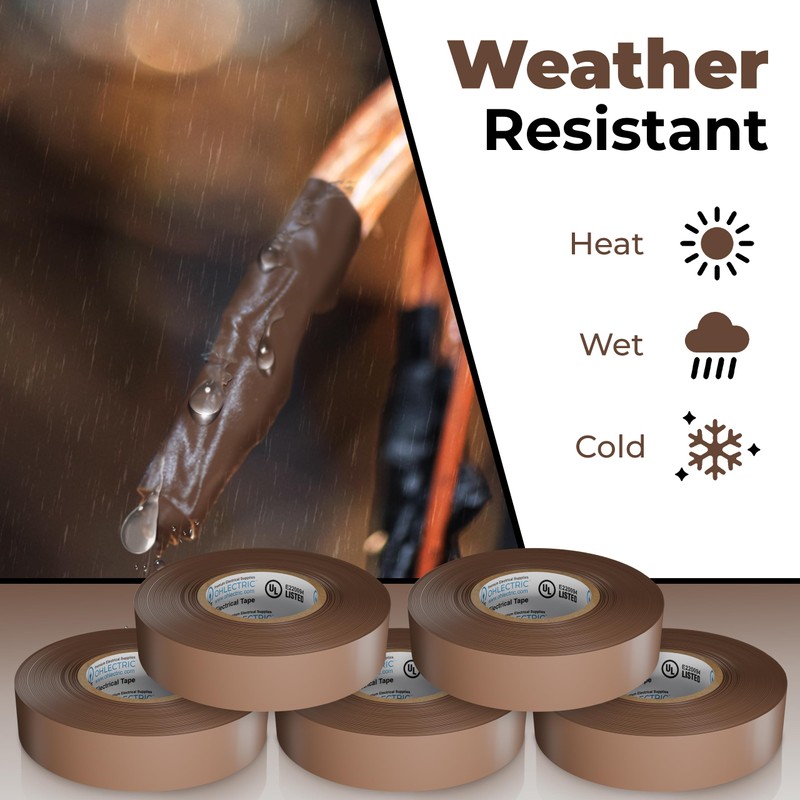 OhLectric Professional Grade Vinyl Electrical Tape - 7 Mil Thick,