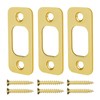 Siwil Deadbolt Strike Plate, Solid Brass Door Backplate 1" X