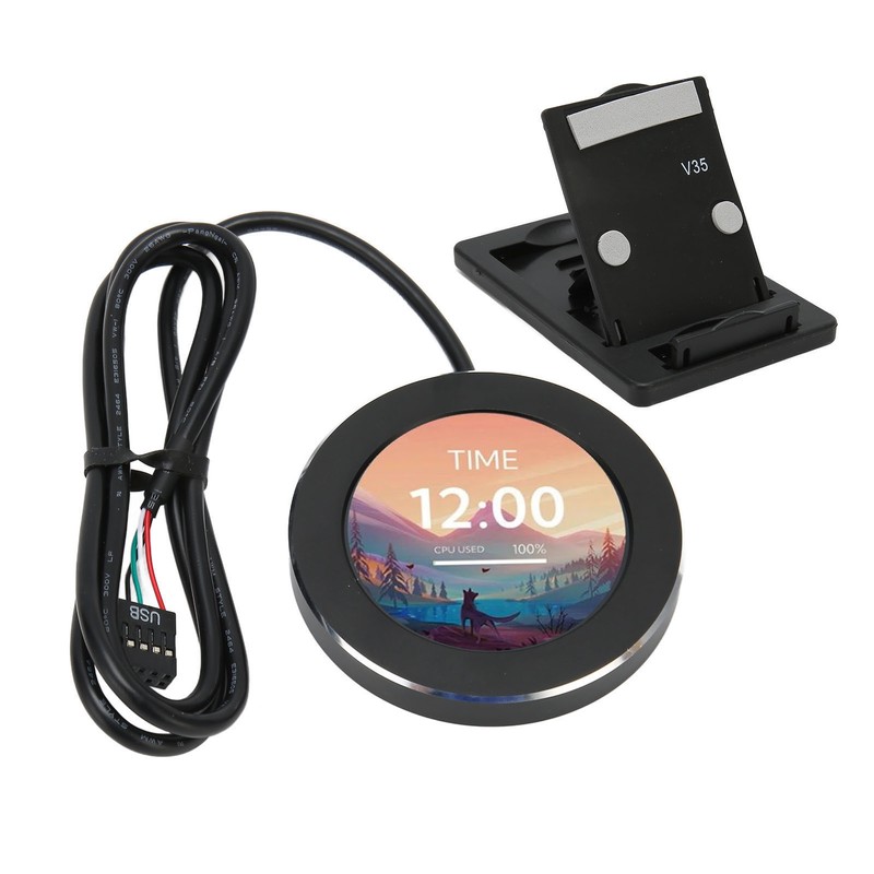 Liquid Cooler LCD Screen 2.1in IPS Round 480x480 Dimmable Multifunction