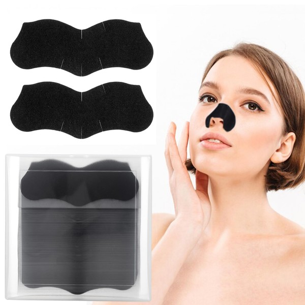 EXEXIUO 70Pcs Nose Pore Strips for Blackhead Removal Bamboo Charcoal