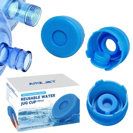 3 & 5 Gallon Water Jug Cap, 3 Pack Reusable Food Grade Silicone Replacement Cap for 55mm Standard/Screw/Crown Tops Water Bottle and Water Dispensers, Non-Spill & Leak Free