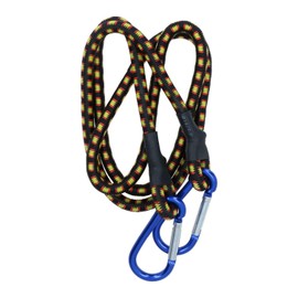Garden Mile 120cm Bungee Cords with Carabiner Clips Weather Resistant Bungee Cords and Fixings Elastic Rope Large Carabiners For camping, bike, roof rack, luggage, outdoor gear, garden, caravan