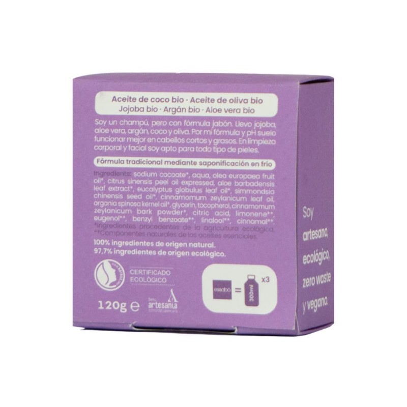 Jabones Beltran Solid Shampoo with Jojoba, Argan and Honey Oil,