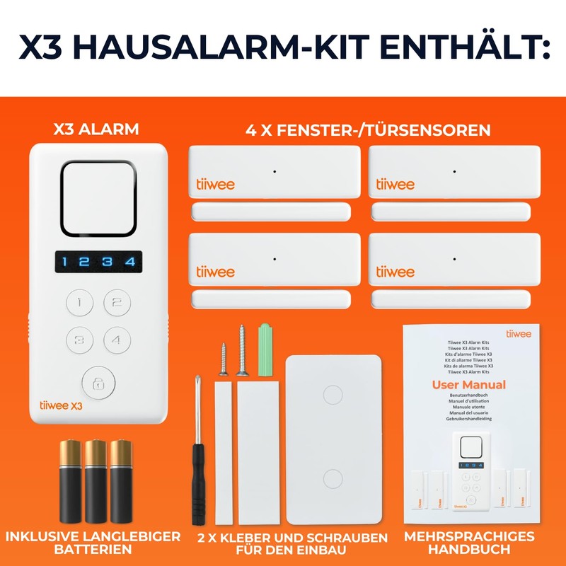 tiiwee Home Alarm System Kits, Alarm System with Window or