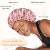 YANIBEST Double Layer Satin Bonnet Silk Bonnet for Sleeping Adjustable