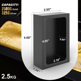 MMasters 2.5kg Premium Graphite Ingot Mold for Metal Casting - High-Purity Material for Gold, Silver, Aluminum, Copper, and Brass - Heat Resistant up to 1800℃/3272℉