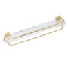 Bathroom Towel Rack Holder Acrylic Wall Mounted Hanging Storage Shelf
