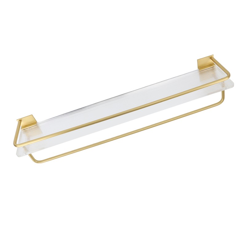 Bathroom Towel Rack Holder Acrylic Wall Mounted Hanging Storage Shelf