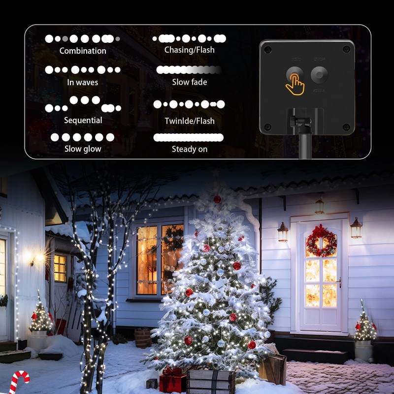 SyouHome 6 Pack Solar String Lights Outdoor, 600 LED Extra-Long