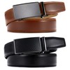 Ratchet Belts for Men 2 Pack - 1 3/8" Leather