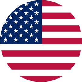 StickerTalk Circular US Flag Vinyl Sticker, 6 inches by 6 inches