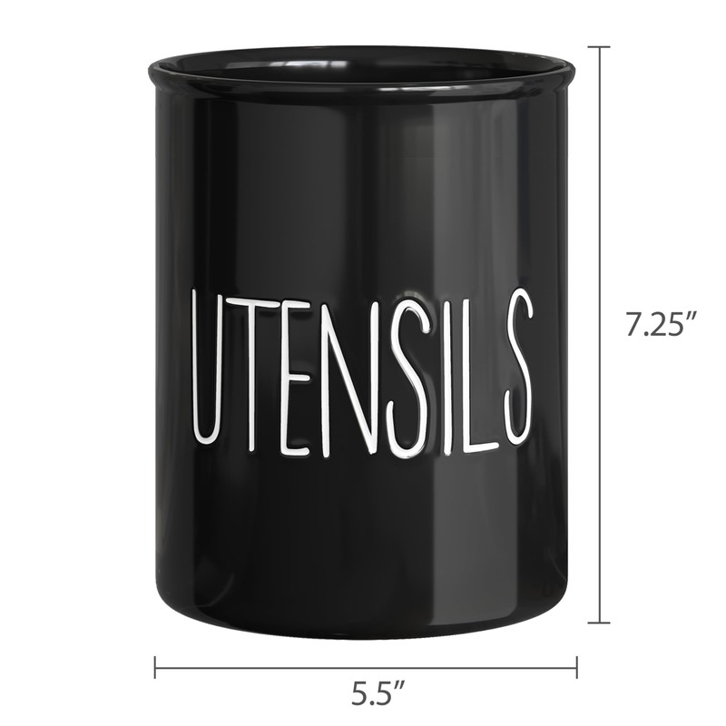 Barnyard Designs Ceramic Farmhouse Kitchen Utensil Holder for Countertop, Decorative