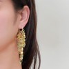 Long Sequin Tassel Statement Dangle Earrings for Women (V-Gold)