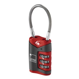Lewis N. Clark TSA Cable Lock, Red, Single