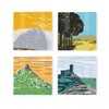 South of England Ceramic Coaster Set - Cornwall Dorset Somerset