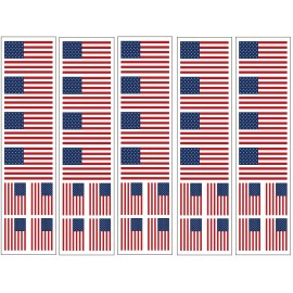 PremiumTT 40 Tattoos: United States Of America Flag, American Patriotic Party Favors U.S.