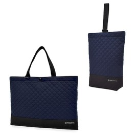 COLORFUL CANDY STYLE NK301200 Lesson Bag, Shoe Case, 2-Piece Set, Lesson Bag, Shoe Case, Preparation for School Admission, Stylish, Common Design, Deep Navy