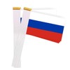 25 Packs Small Russia Flags on Handheld Stick，Miniature Russian Flag