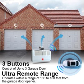 2 for Chamberlain Craftsman LiftMaster Garage Door Opener Remote, Replaces 893LM 893Max 891LM 371LM 373LM 971LM 973LM, no Wait Wireless Remote Keyless Entry, Safe Security+2.0